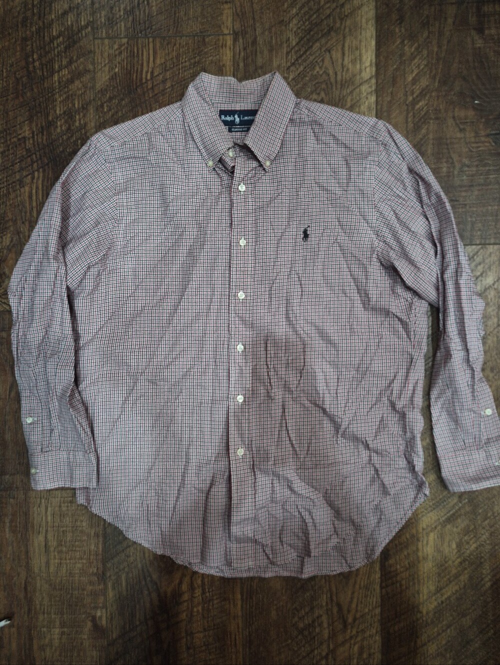 Men's Ralph Lauren Dress Shirt Polo Size 16 Medium Large Classic Fit